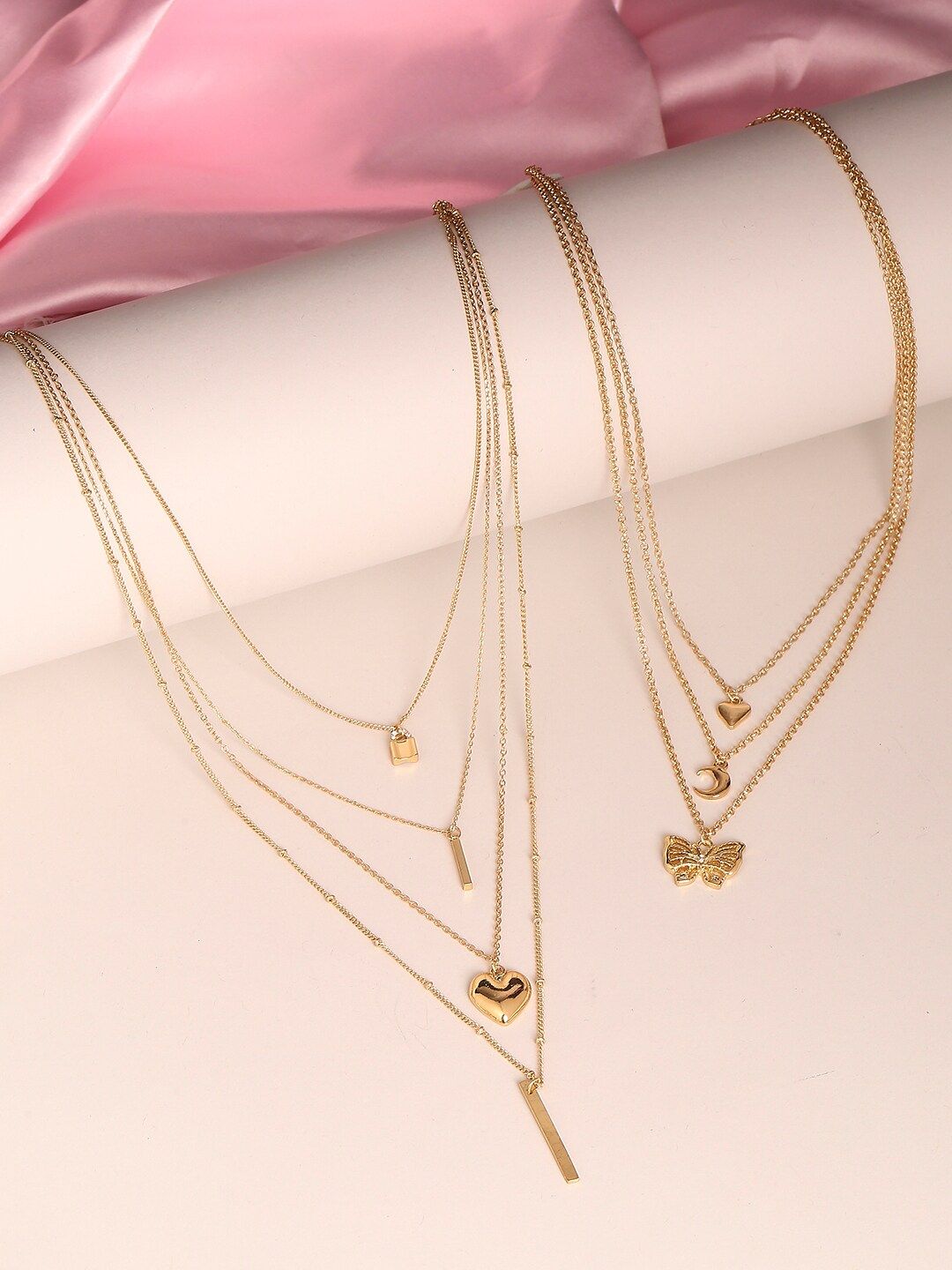 Lilly & sparkle Gold-Plated Layered Chain Price in India
