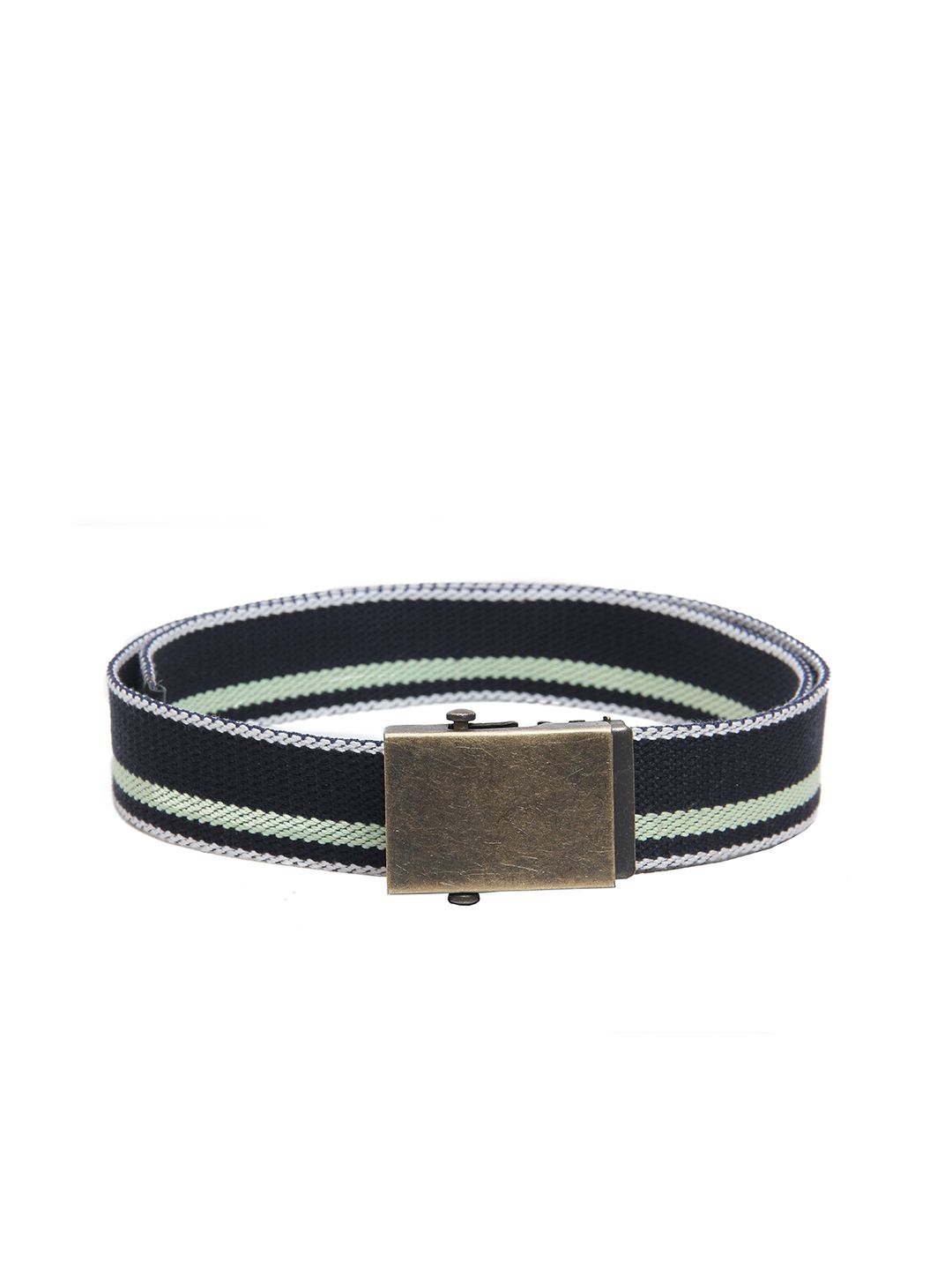 Calvadoss Women Navy Blue & Off White Cotton Canvas Belt Price in India