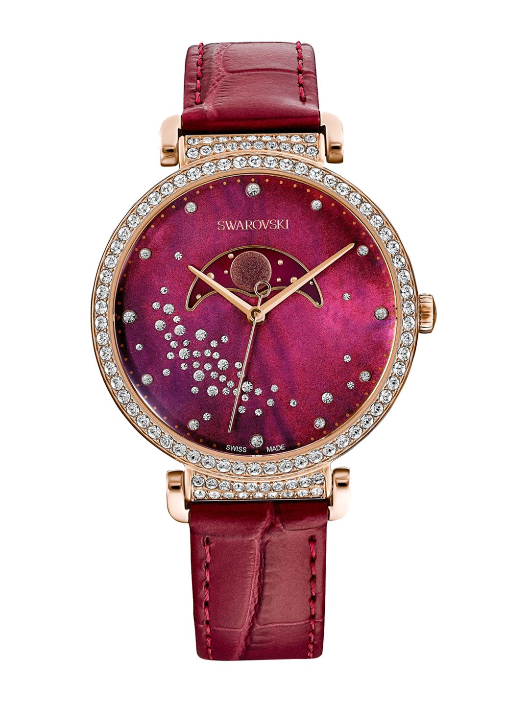 SWAROVSKI Women Red Passage Moon Phase watch Price in India