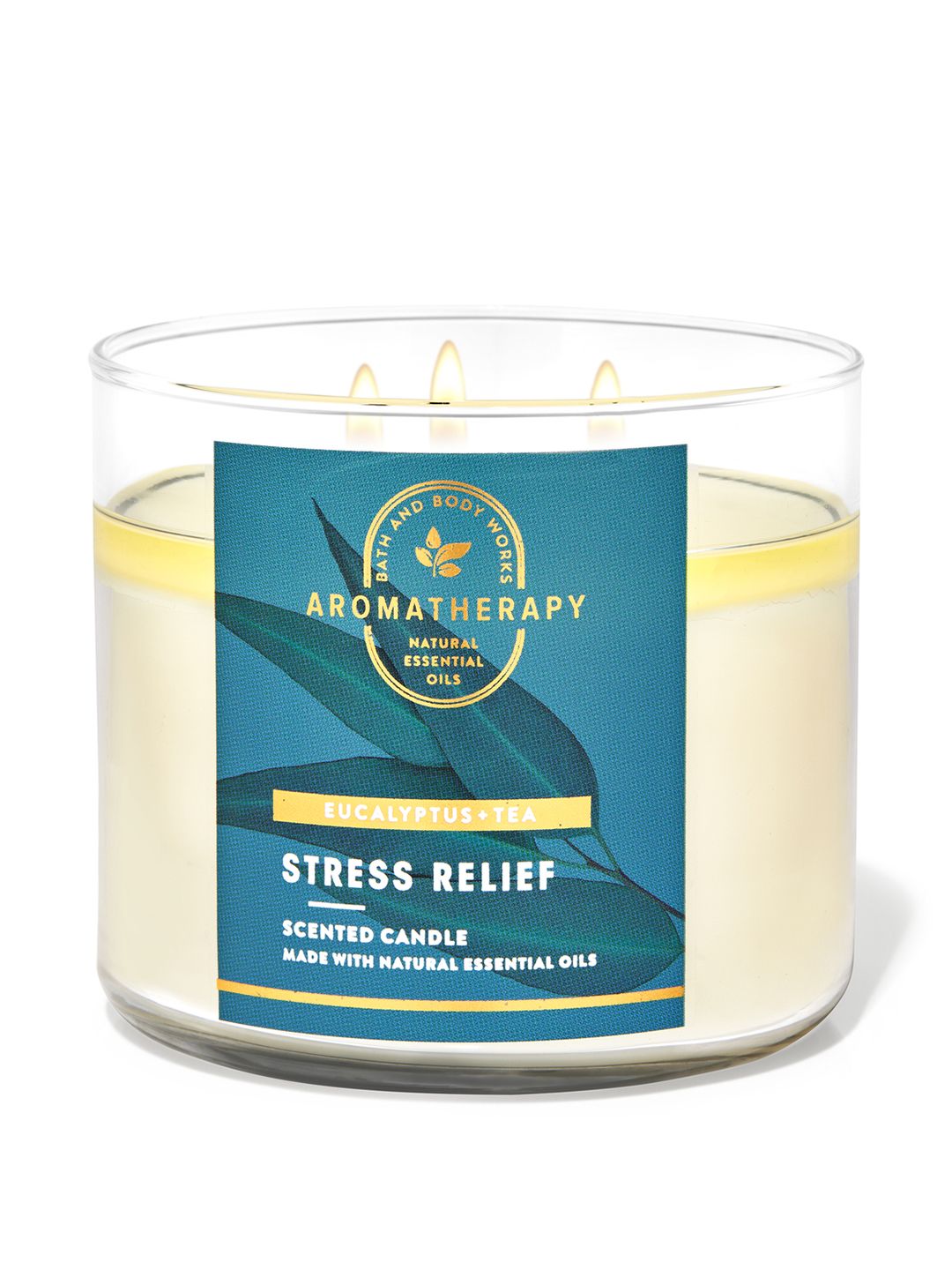 Bath & Body Works Aromatherapy Eaucalyptus+Tea Stress Relief 3-Wick Scented Candle - 421g Price in India