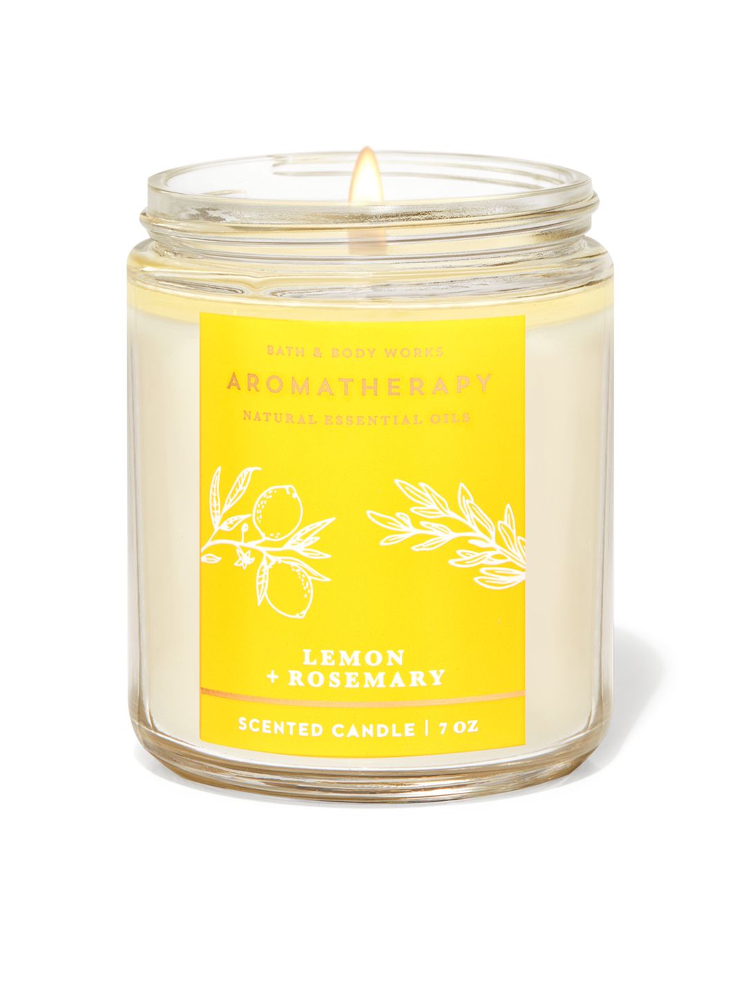 Bath & Body Works Aromatherapy Lemon Rosemary Single Wick Candle - 198 g Price in India
