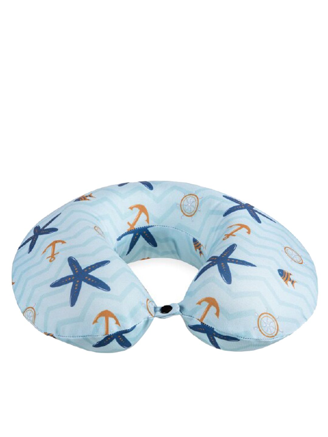 The White Willow Blue Printed Memory Foam U Shaped Neck Pillow Price in India