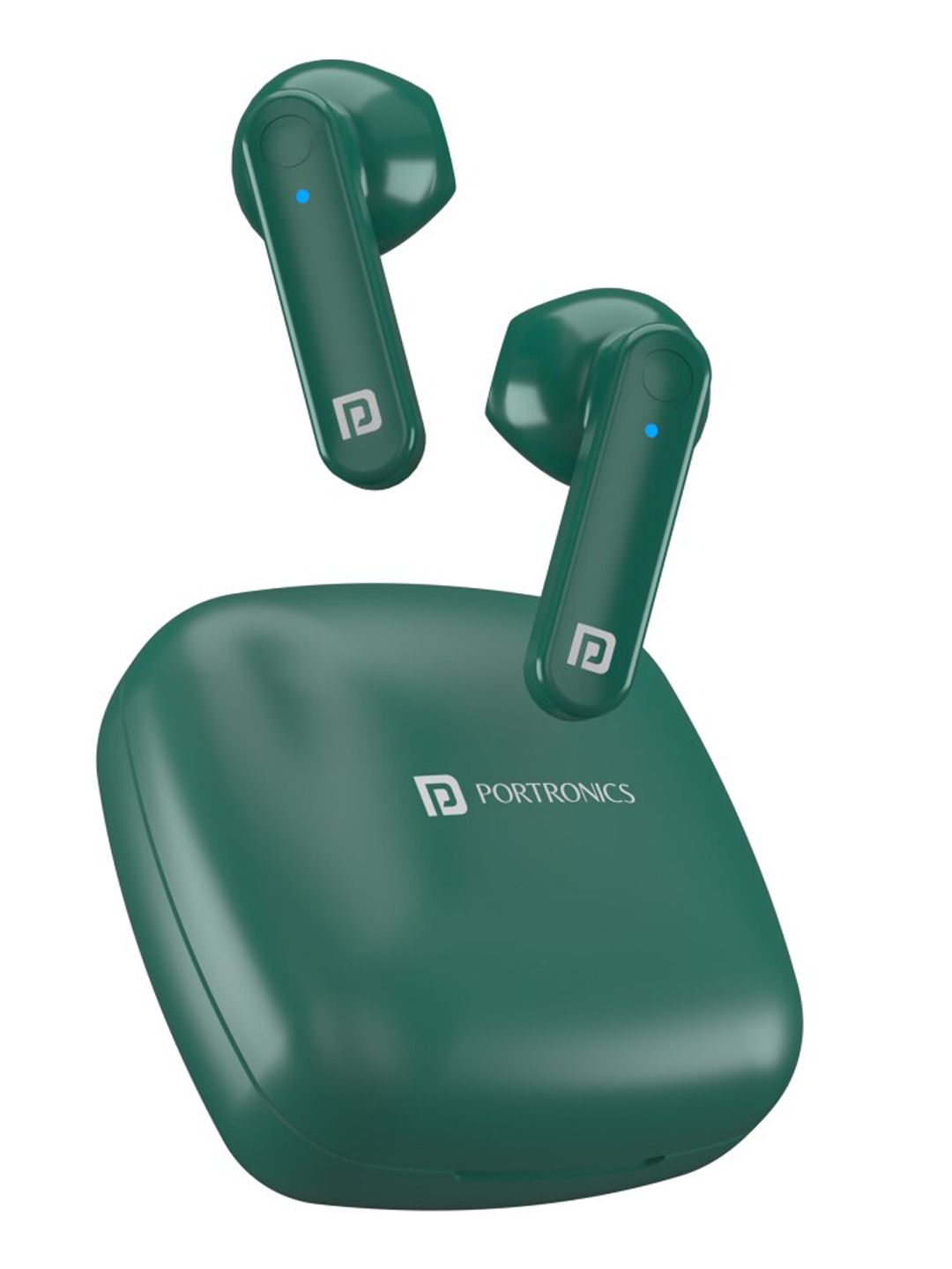 Portronics Adults Green Solid Twins S2 Wireless Sports Earbuds Price in India