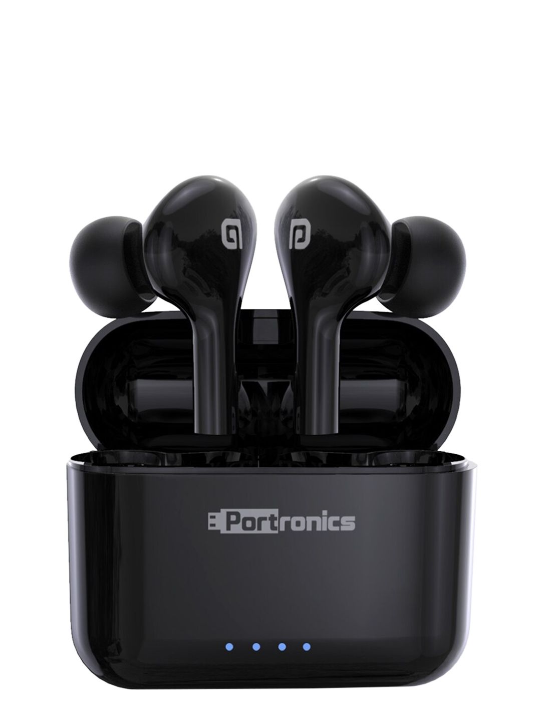 Portronics Adults Black Twins 33 Smart Truly Wireless Bluetooth In-Ear Earbuds with Mic Price in India