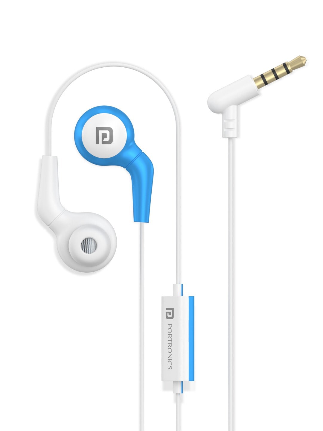 Portronics Adults White Conch 70 in-Ear Wired Earphone With Mic, 3.5mm Audio Jack Price in India