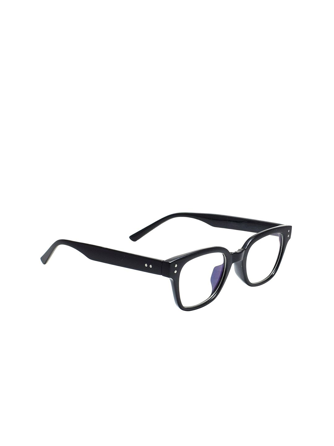 Peter Jones Eyewear Unisex Black Full Rim Square Frames Price in India