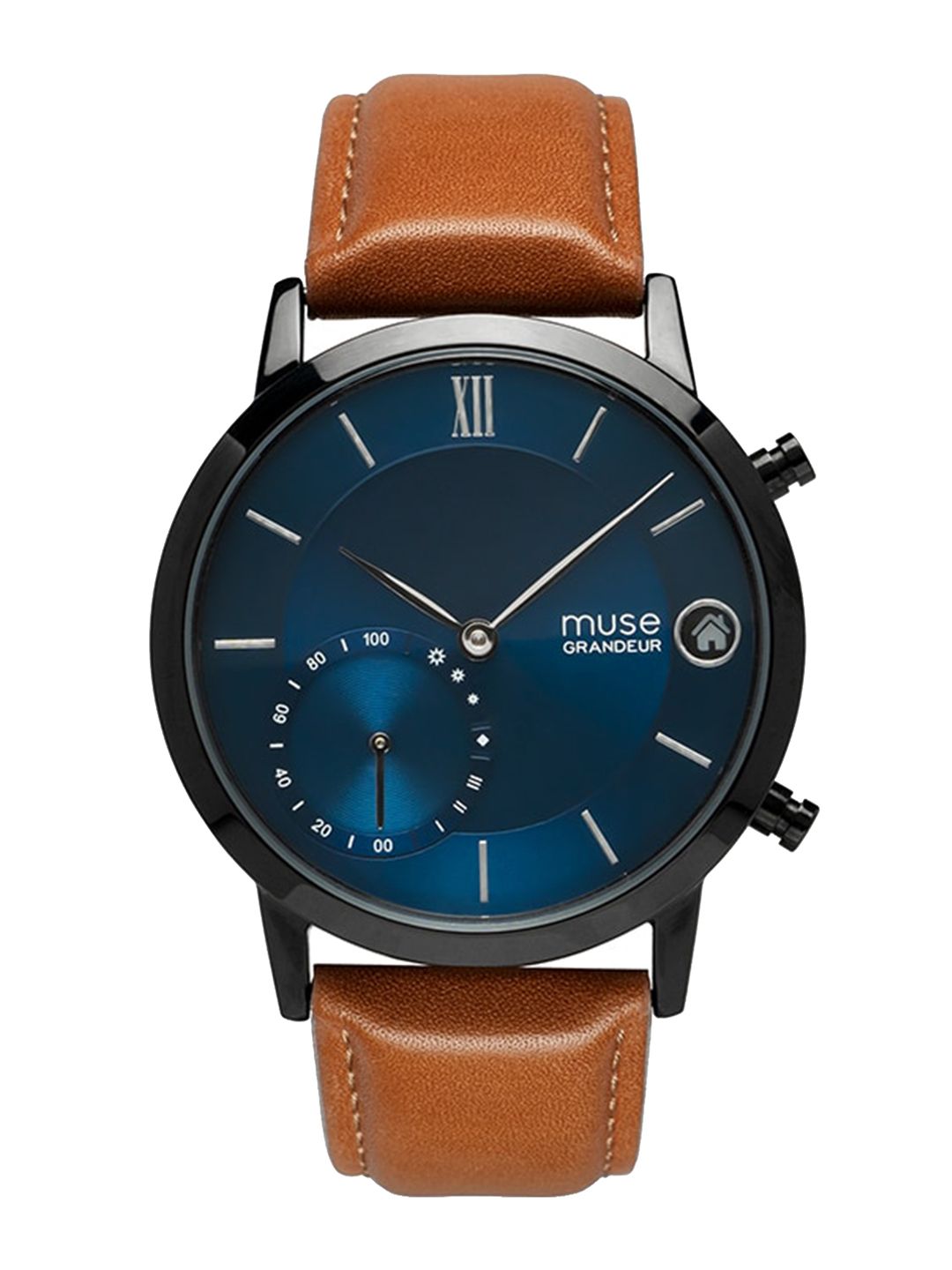 MUSE Unisex Black Dial & Brown Leather Straps Analogue Activity Tracking Watch SM-MG-LS-BC Price in India