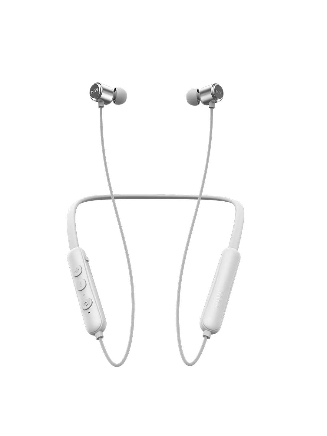 mivi Collar Flash Wireless Earphones with Mic & Fast Charging - Grey Price in India