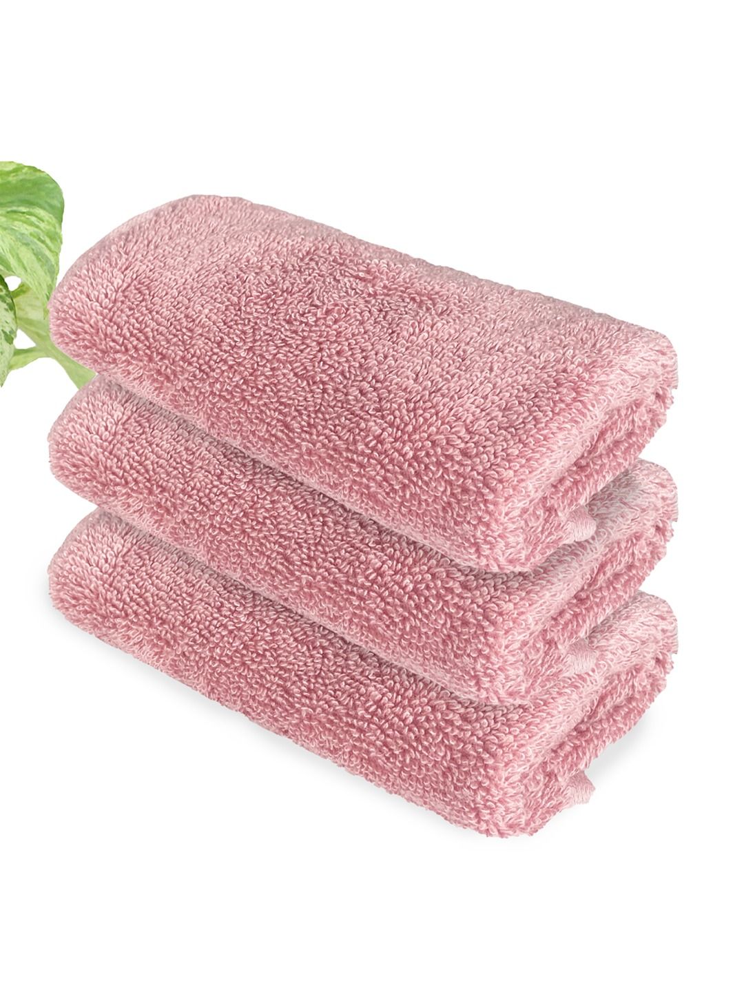 Heelium Peach Unisex Pack of 3 Bamboo Super Soft & Quick Drying Face Towel