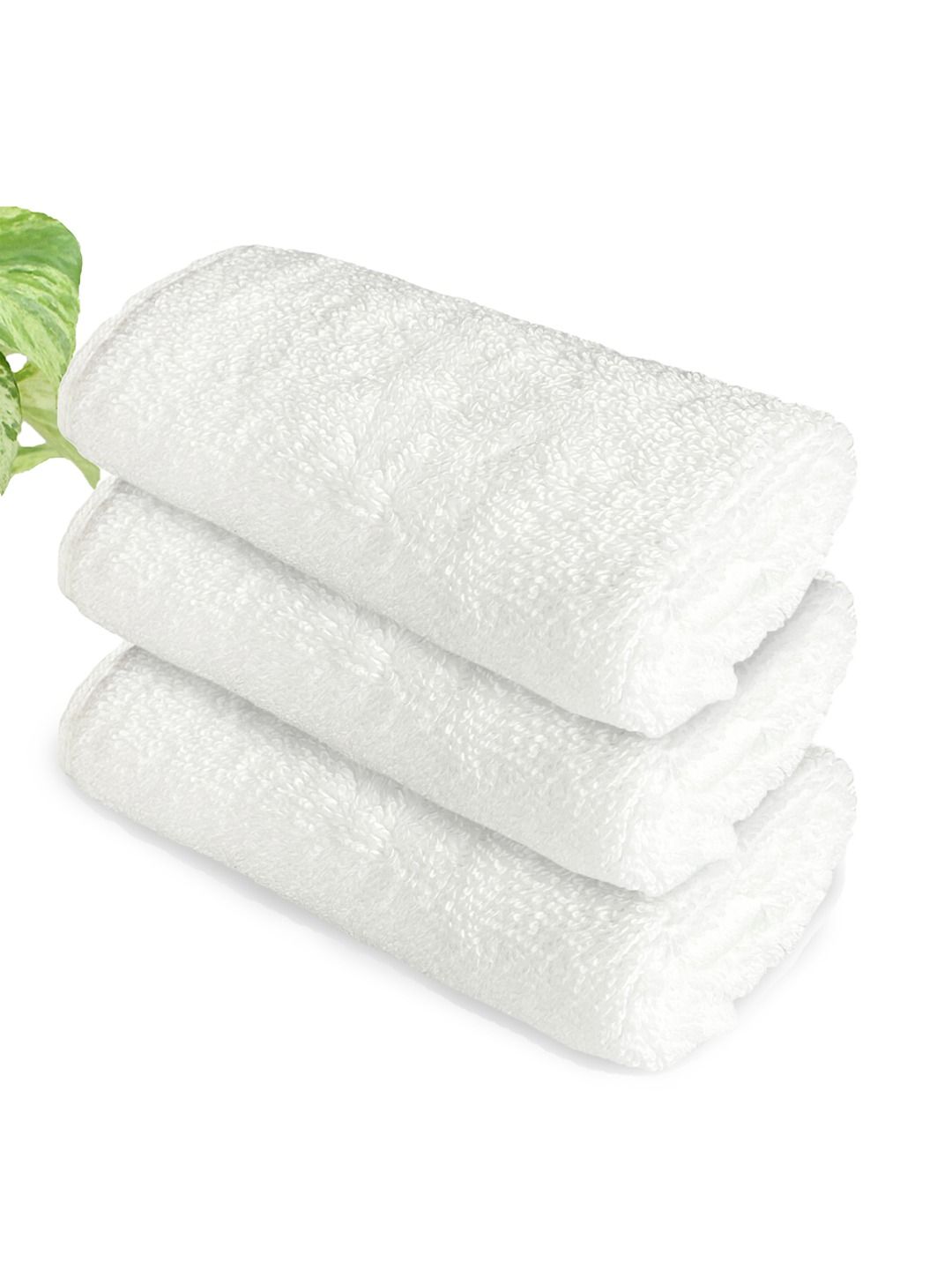 Heelium White Unisex Pack of 3 Bamboo Super Soft & Quick Drying Face Towel