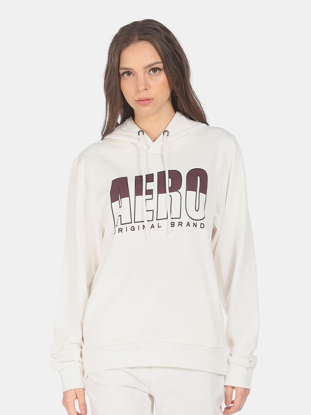 Aeropostale Women White Printed Sweatshirt Price in India