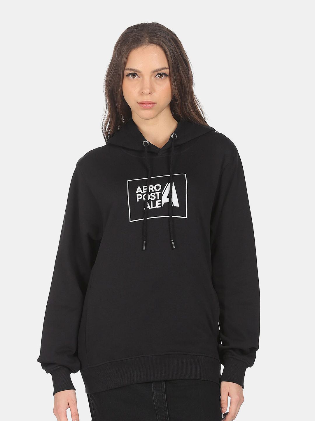 Aeropostale Women Black Sweatshirt Price in India