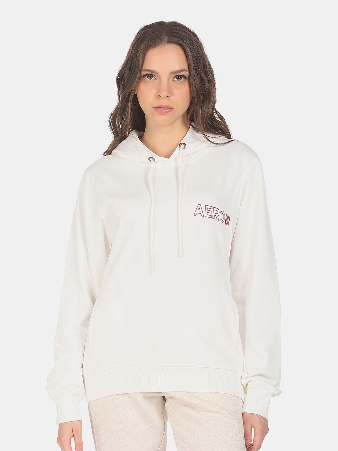 Aeropostale Women White Sweatshirt Price in India