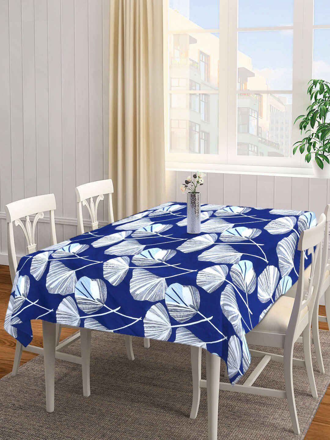 Arrabi Blue Floral 8 Seater Table Cover Price in India