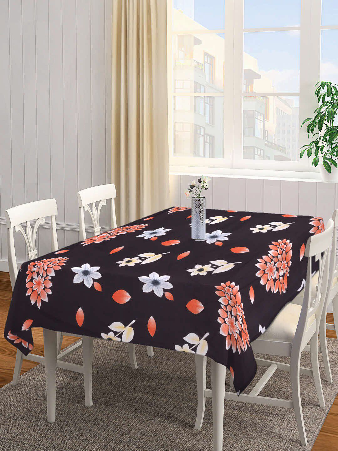 Arrabi Brown Printed Cotton 8 Seater Rectangle Table Cover Price in India