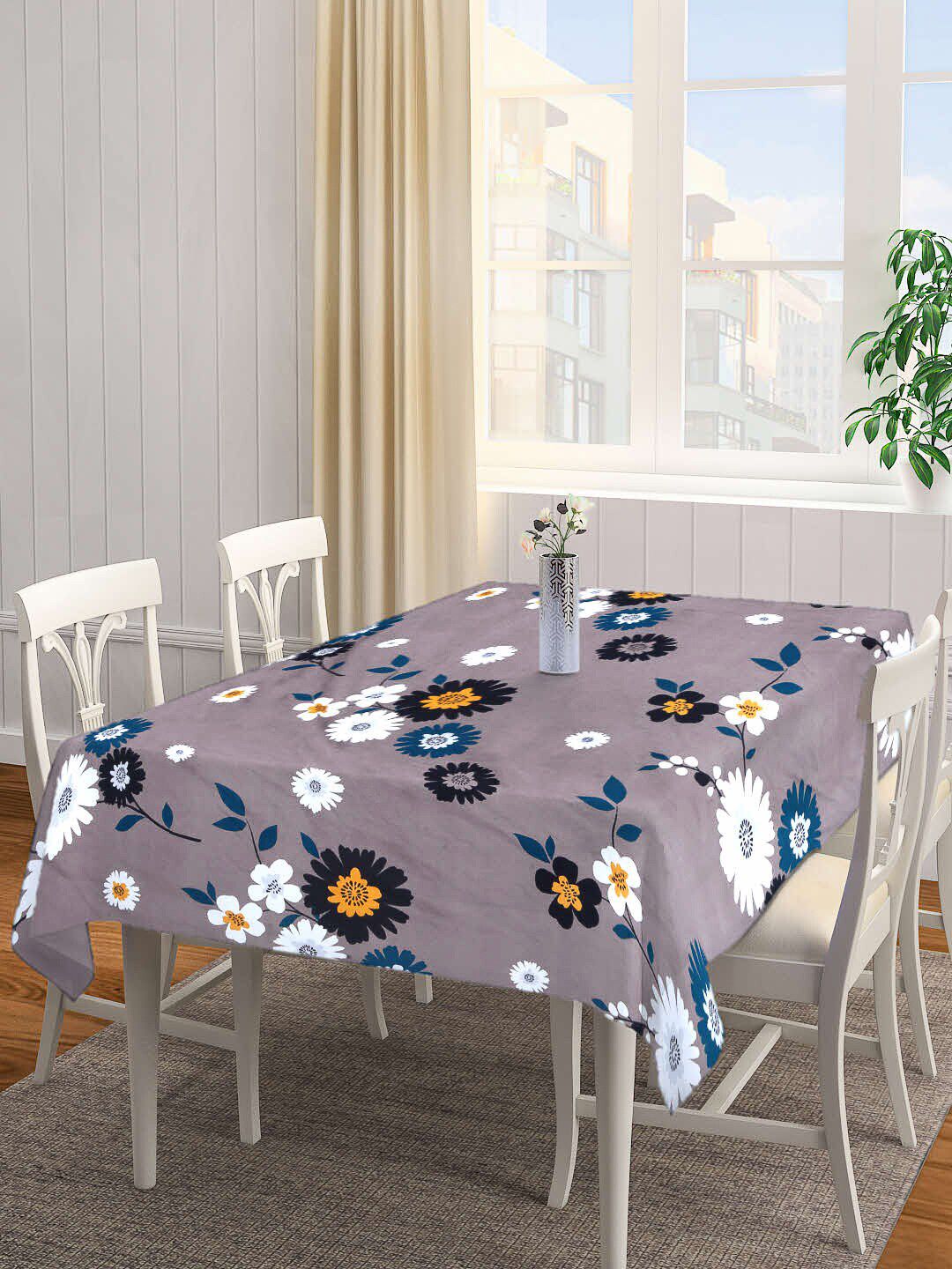 Arrabi Brown Floral 8 Seater Table Cover Price in India