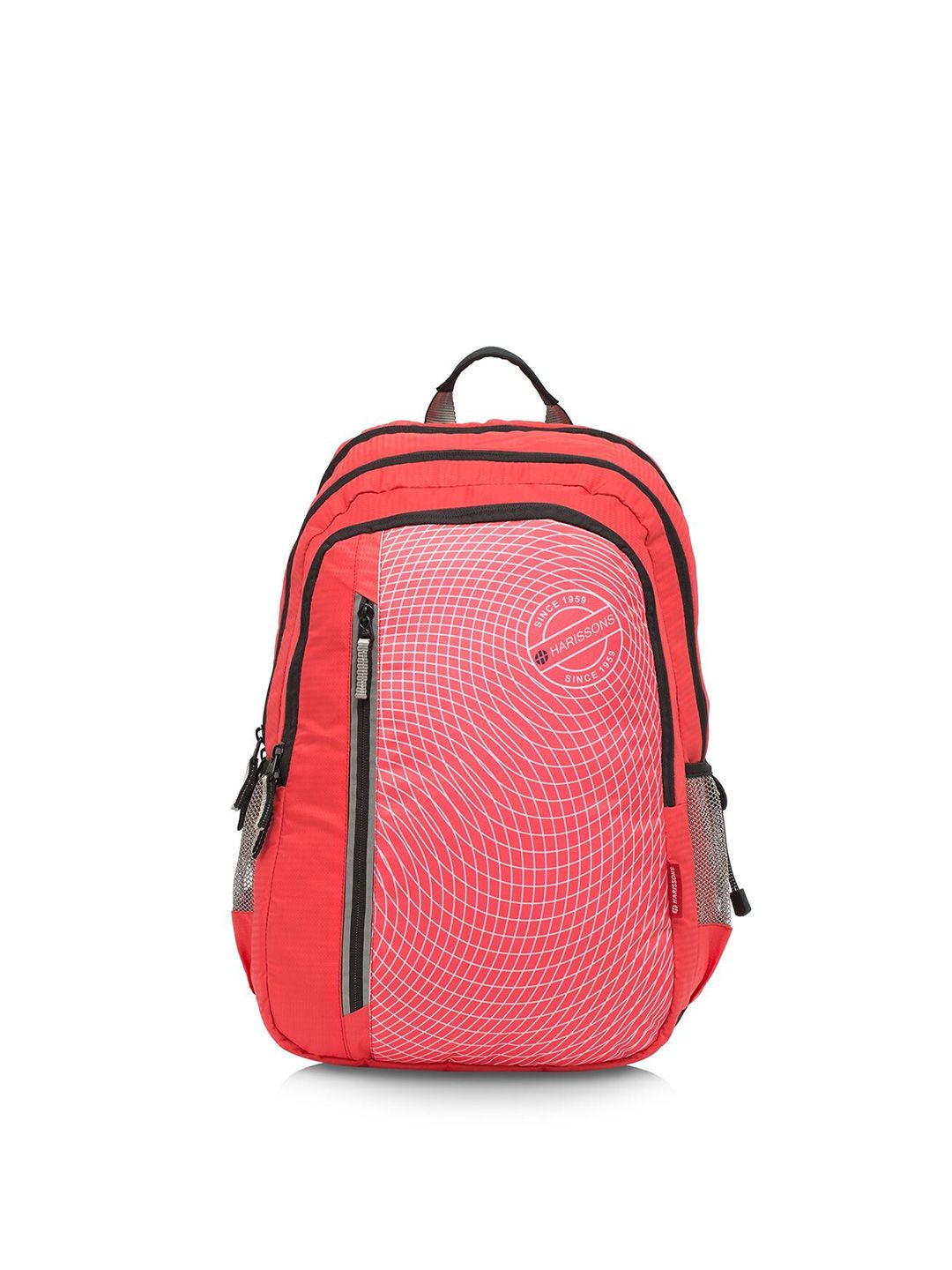 Harissons Unisex Red & Black Printed Backpack Price in India