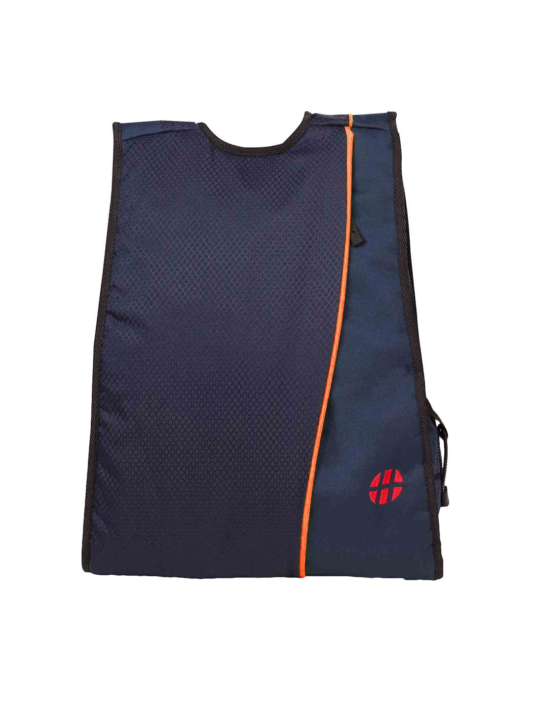 Harissons Unisex Navy Blue & Orange Solid Backpack Price in India