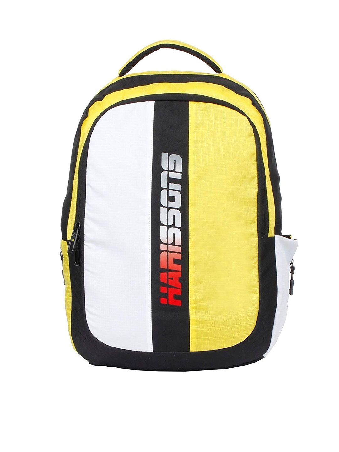 Harissons Unisex Yellow & White Colourblocked Backpack Price in India