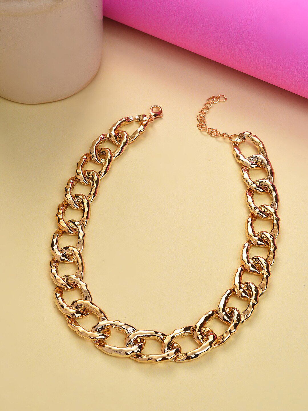 SOHI Gold-Plated Necklace with Chain Detail Price in India