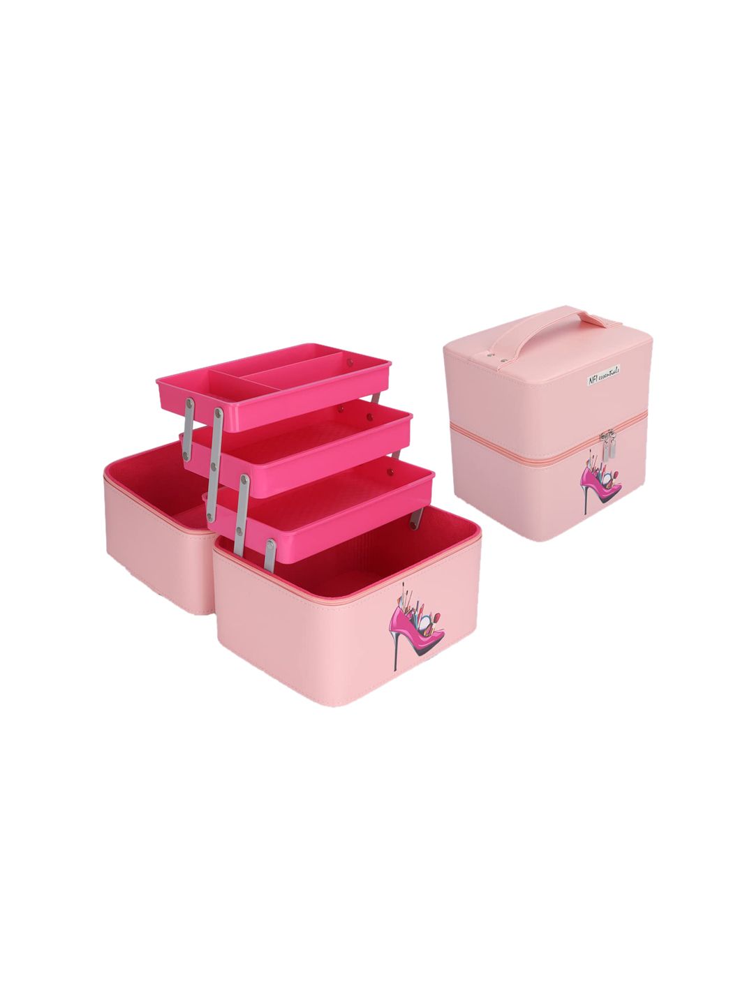 NFI essentials Women Pink Solid Makeup Box Price in India