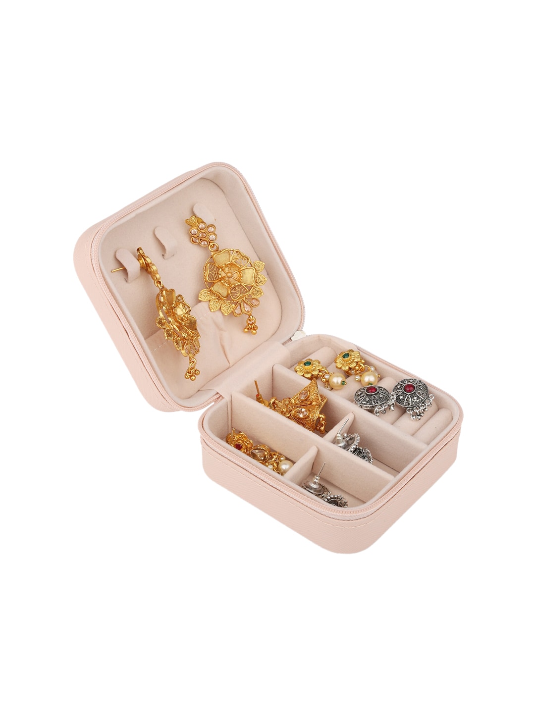 NFI essentials Women Pink Solid Jewellery Storage Box Price in India