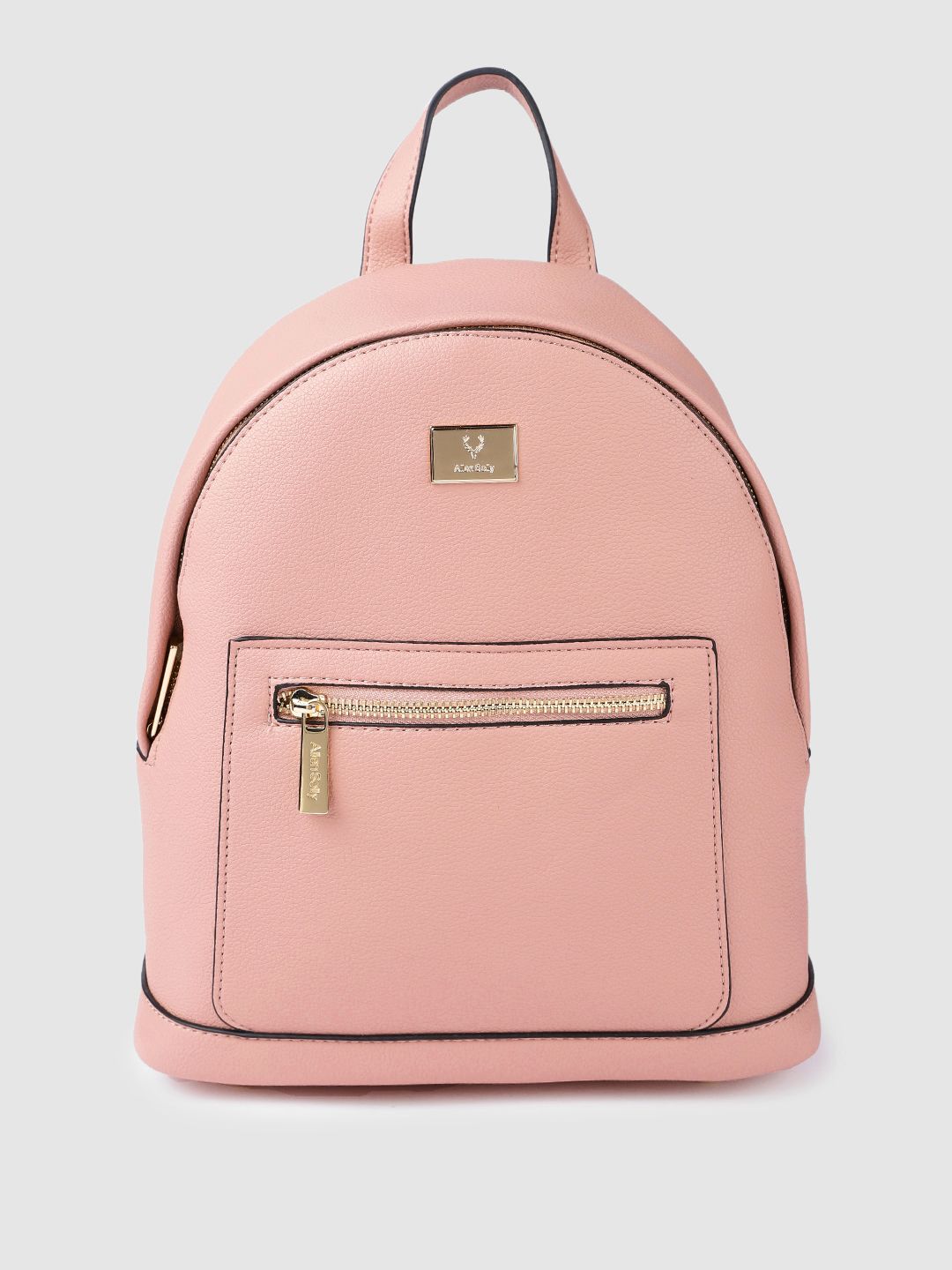 Allen Solly Women Pink Solid Backpack Price in India