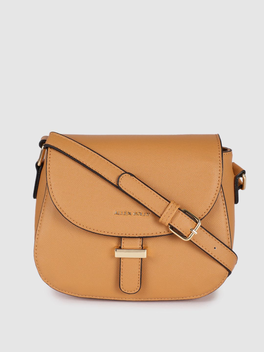 Allen Solly Women Tan Brown Solid Sling Bag Price in India