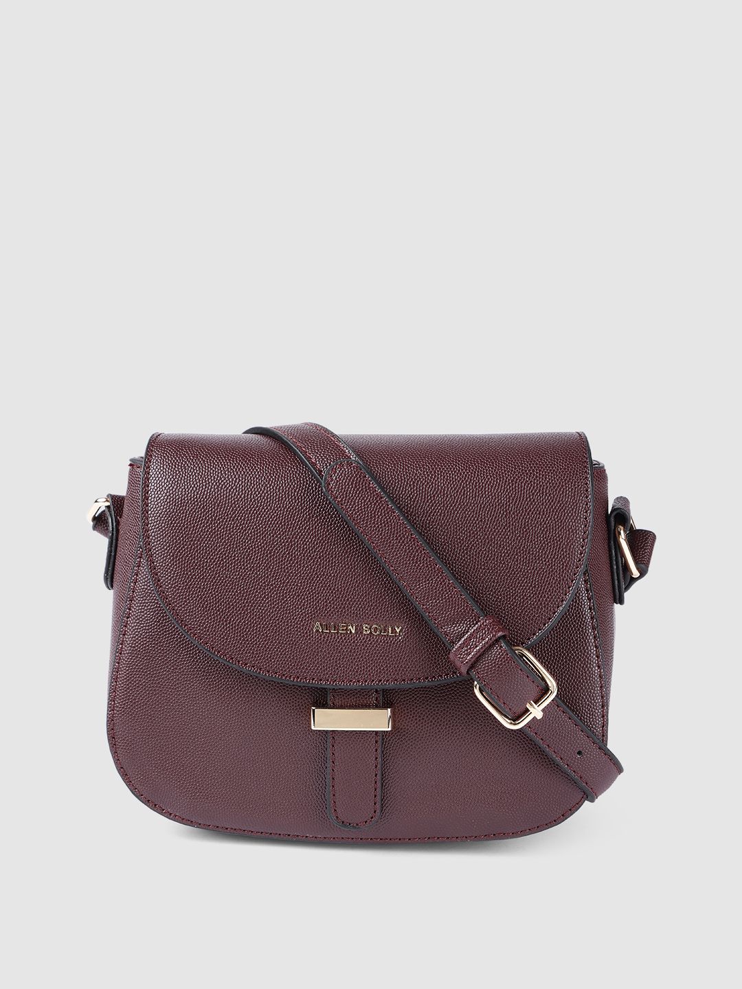 Allen Solly Purple Textured Structured Sling Bag Price in India