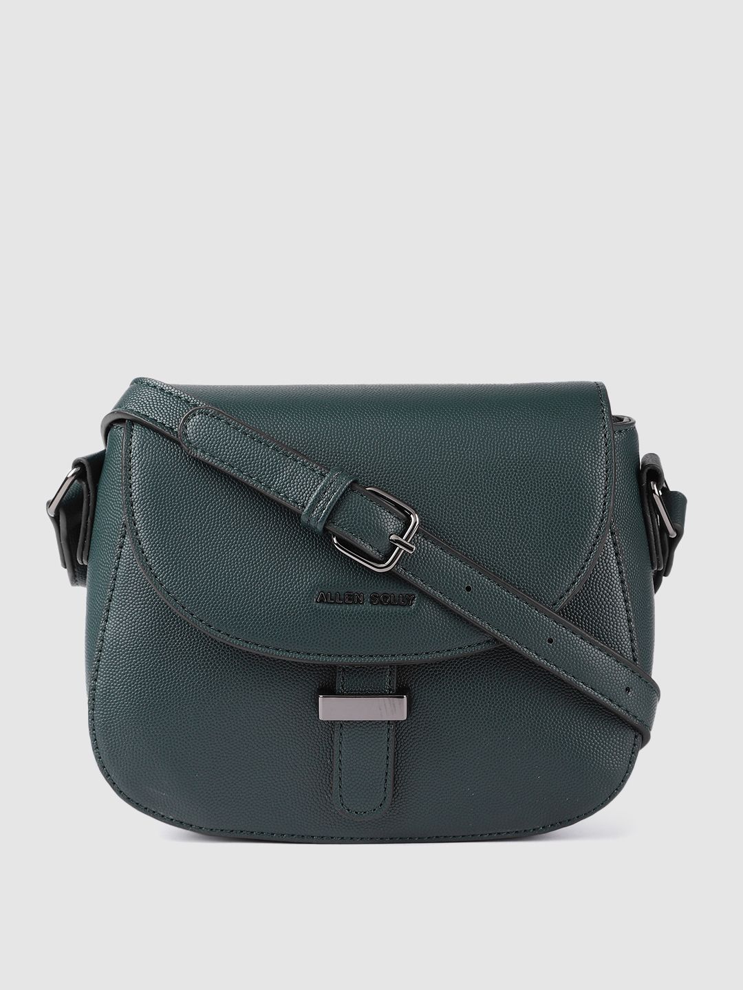 Allen Solly Green PU Structured Sling Bag Price in India