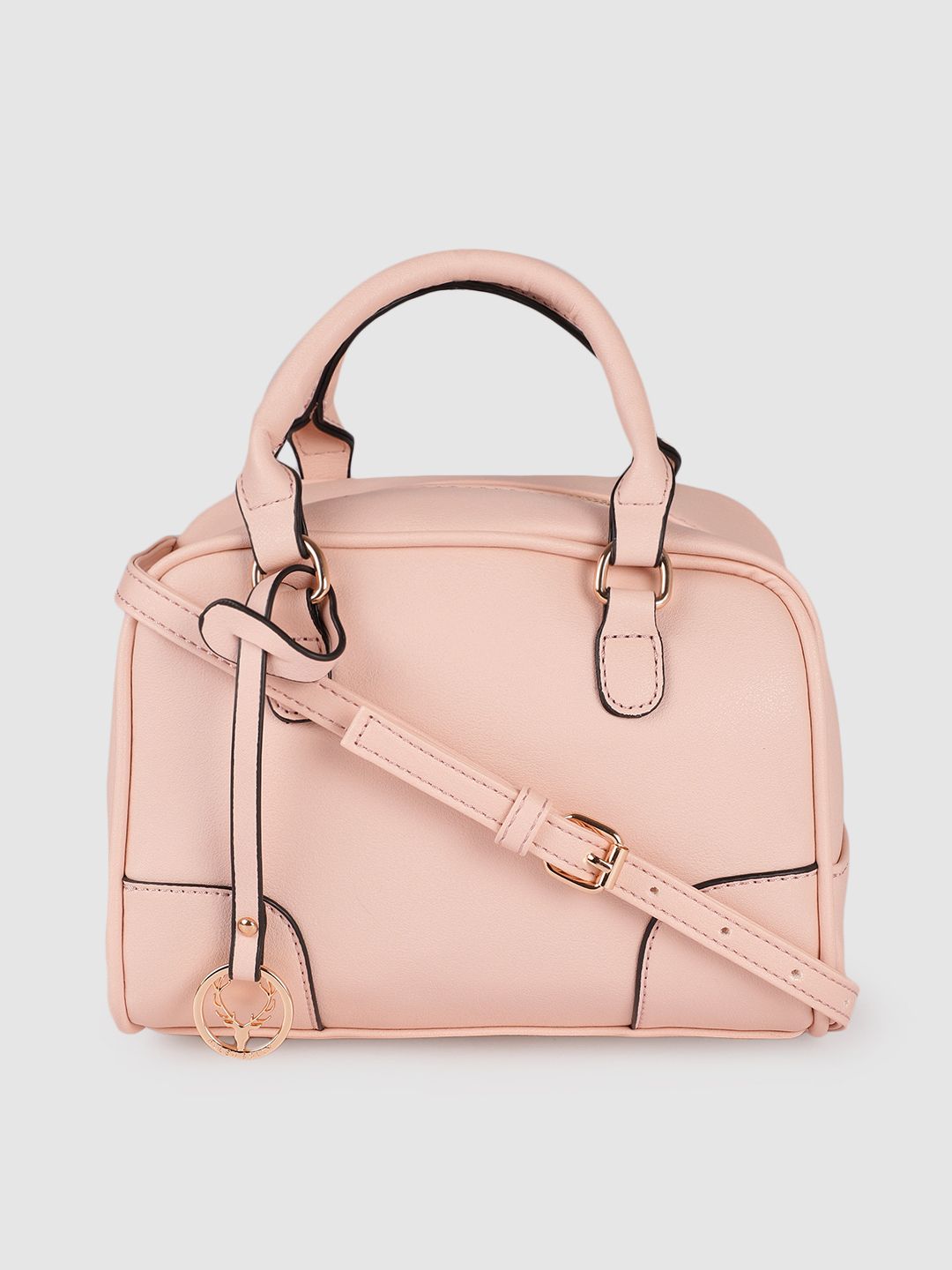 Allen Solly Pink PU Structured Handheld Bag Price in India