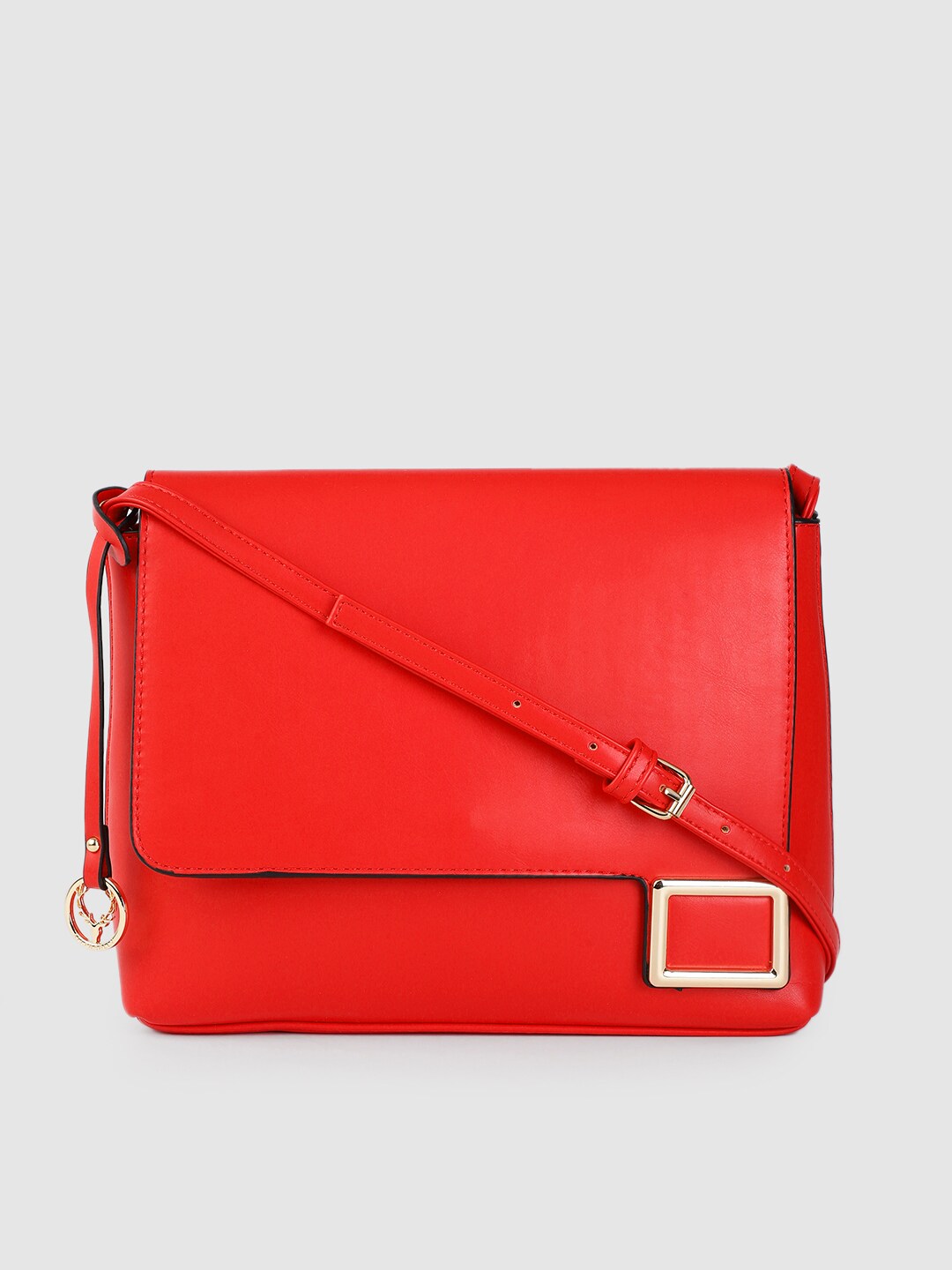 Allen Solly Women Red PU Structured Sling Bag Price in India