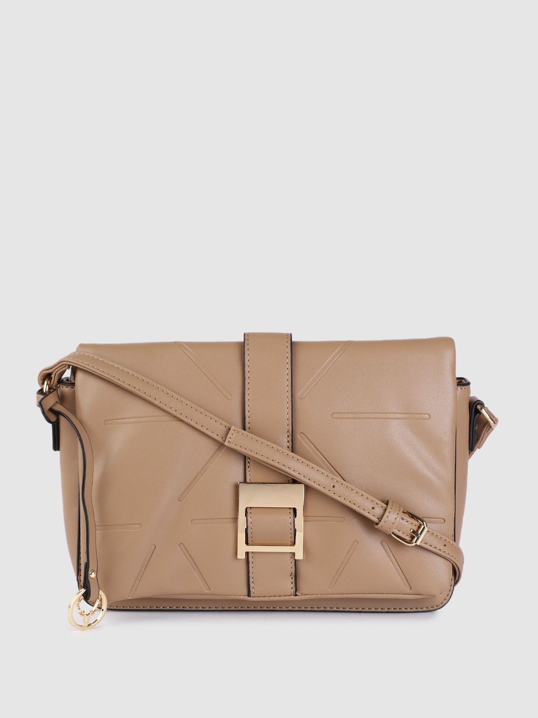 Allen Solly Brown Solid Sling Bag Price in India