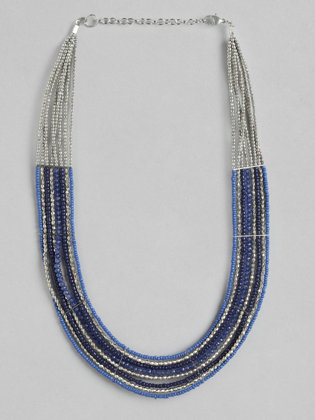 RICHEERA Blue Silver-Plated Necklace Price in India