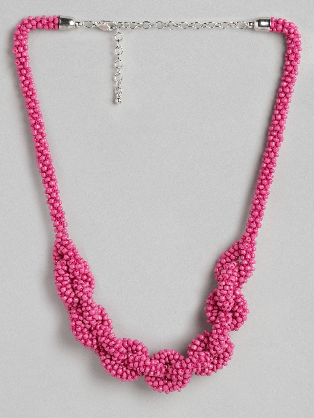 RICHEERA Pink Beaded Necklace Price in India