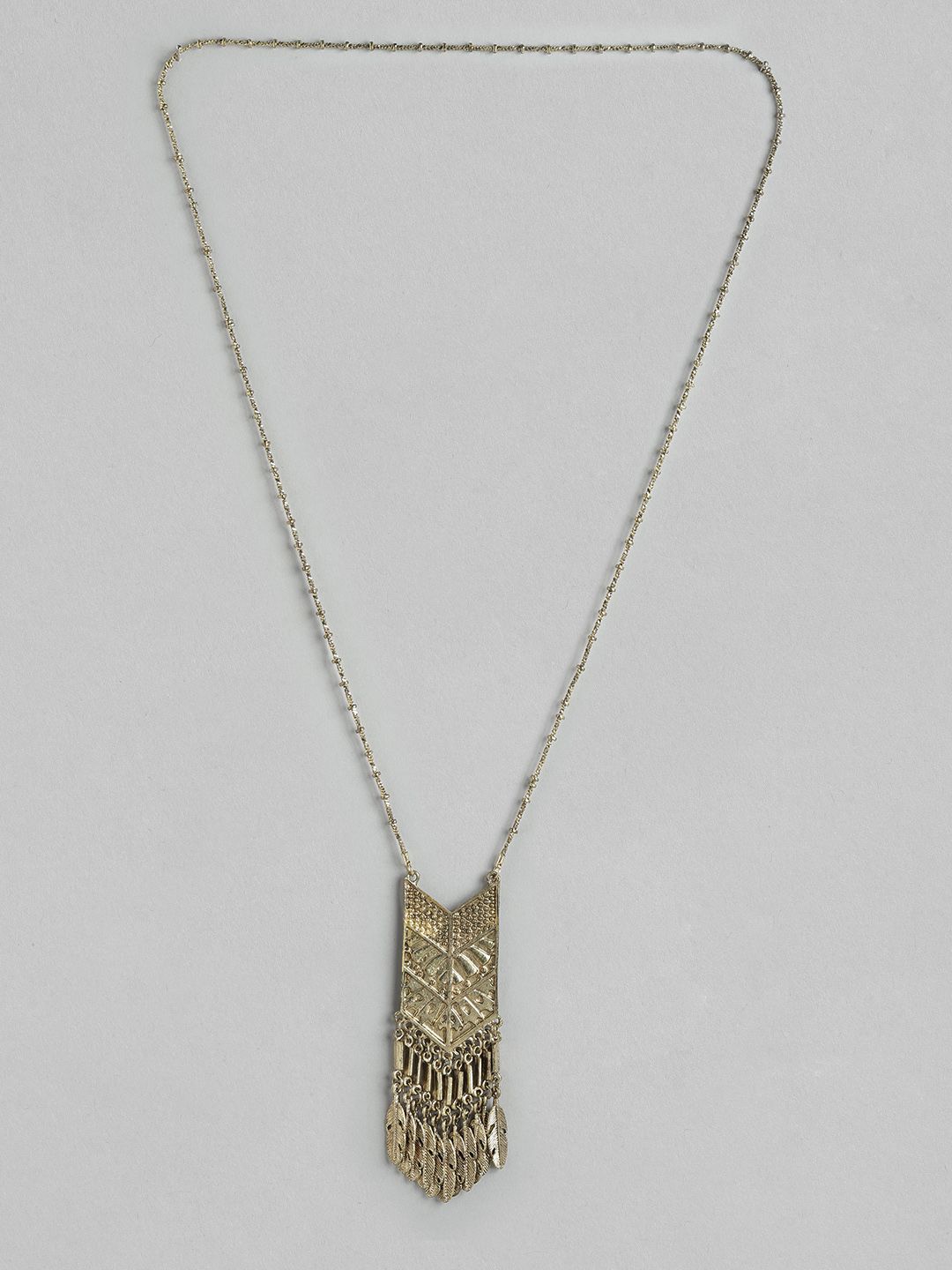 RICHEERA Gold-Toned Feather Necklace Price in India