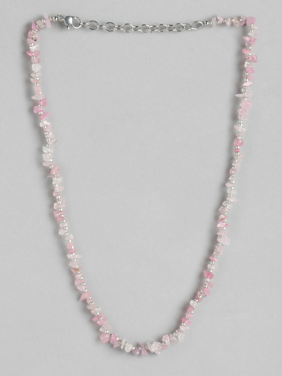 RICHEERA Pink Beaded Necklace Price in India