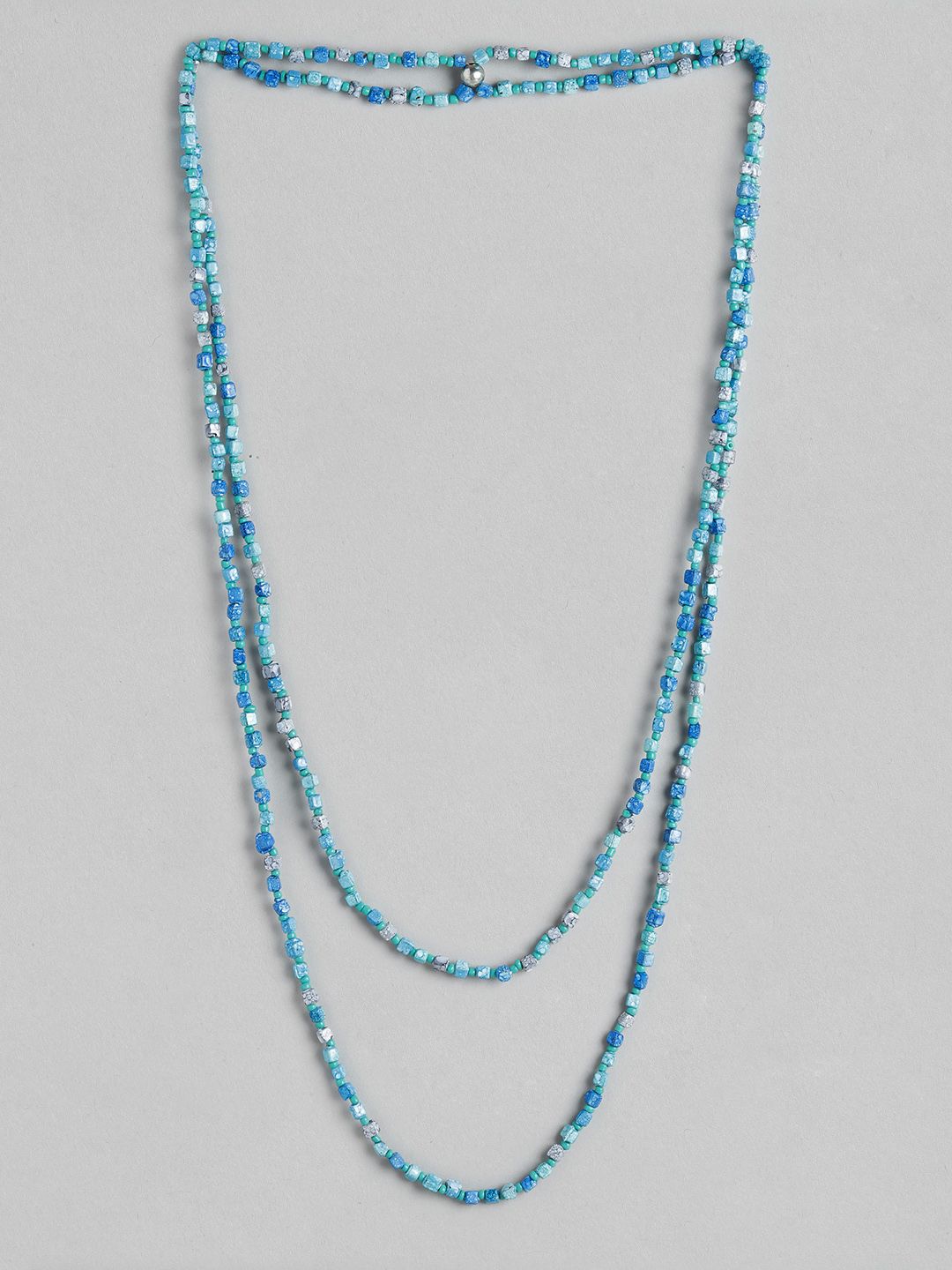 RICHEERA Blue Artificial Beads Layered Necklace Price in India