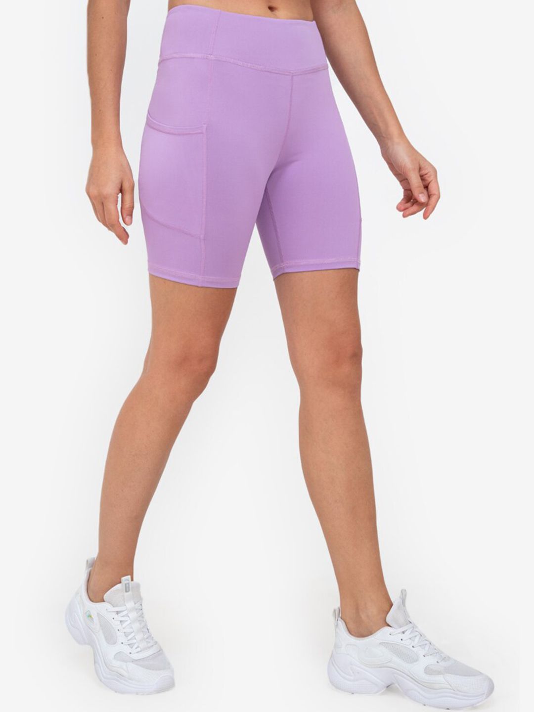 ZALORA ACTIVE Women Purple High-Rise Sports Shorts Price in India