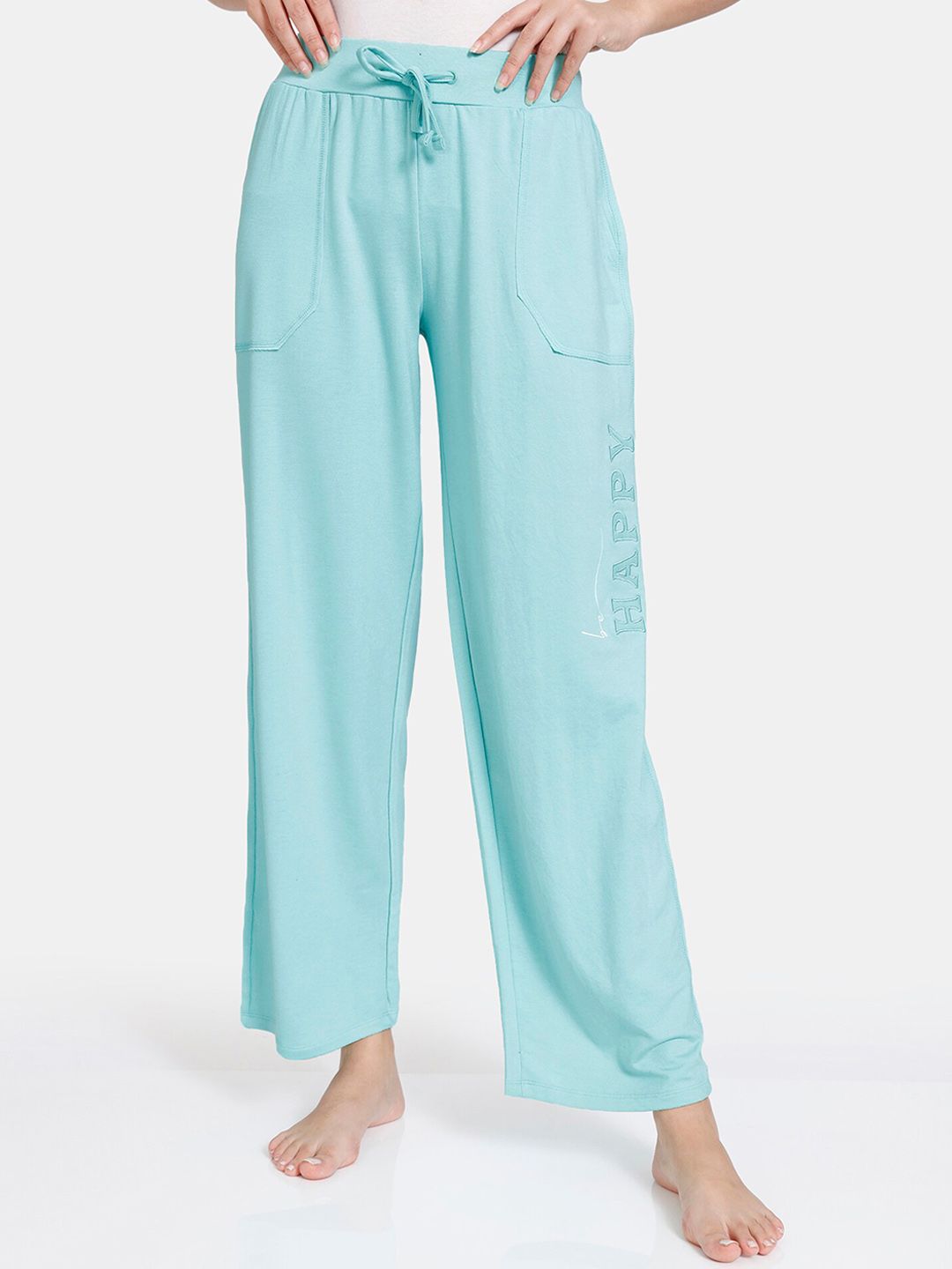 Zivame Women Blue Solid Lounge Pants Price in India