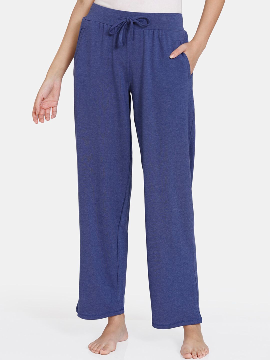 Zivame Women Blue Solid Lounge Pants Price in India
