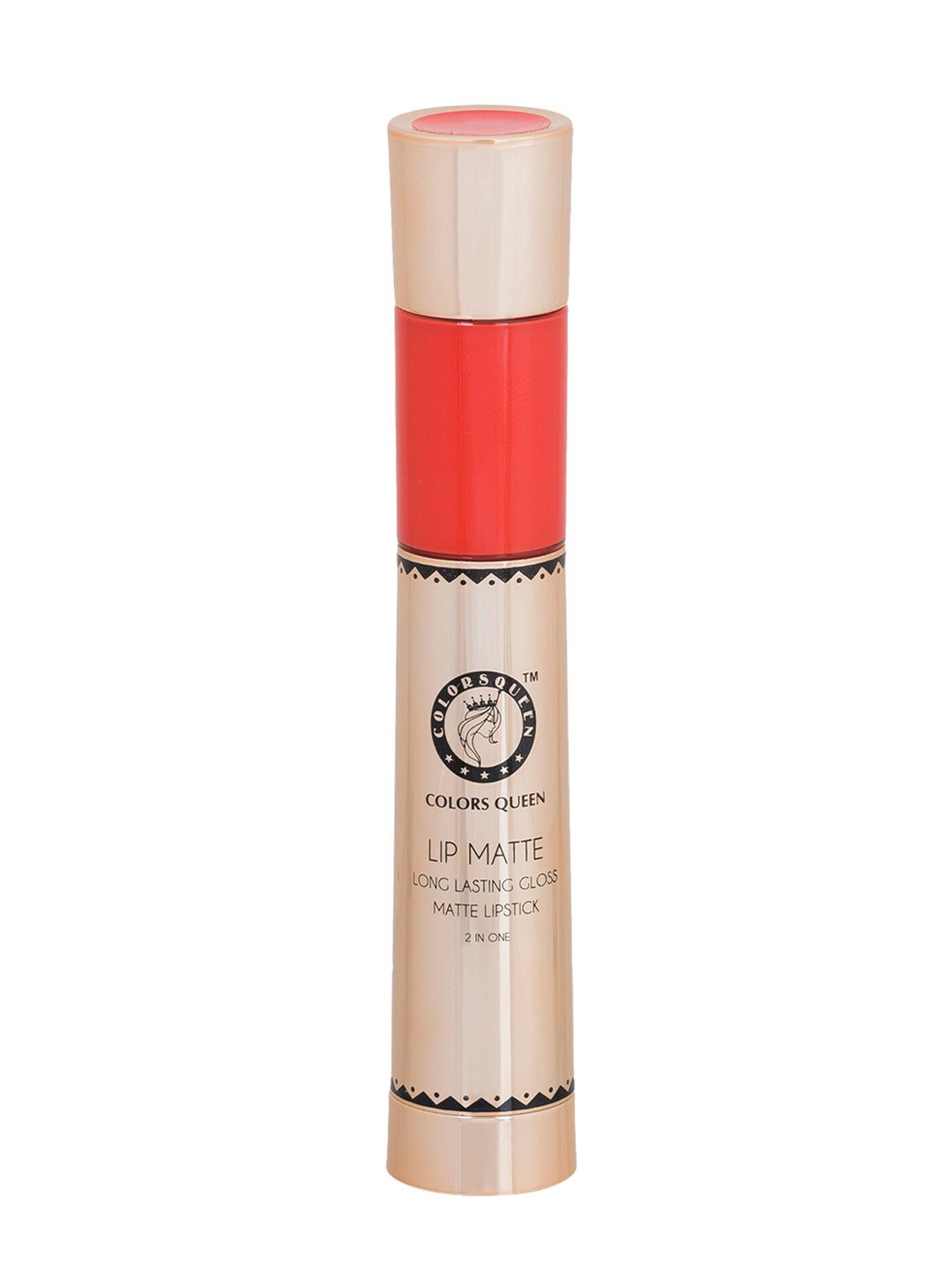 Colors Queen Lip Matte Long Lasting Gloss 2 in 1 Lipstick 8 g - Orange Price in India