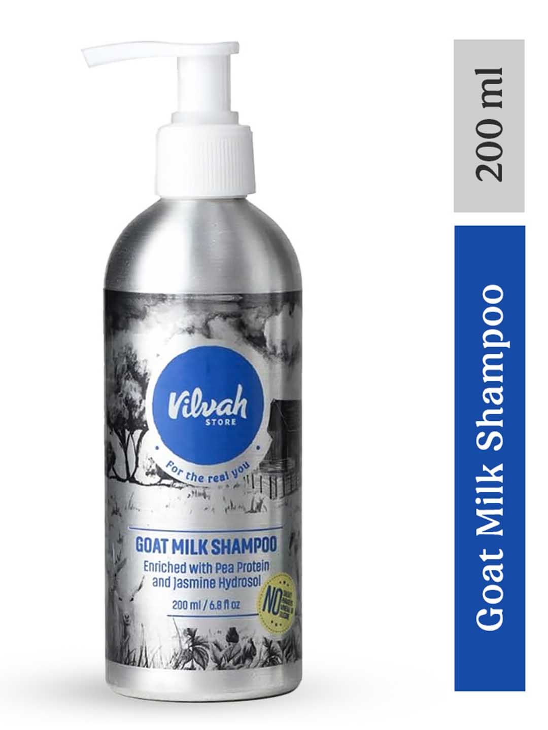 Vilvah Store Nourishing Goat Milk Shampoo for Damage Repair - 200ml