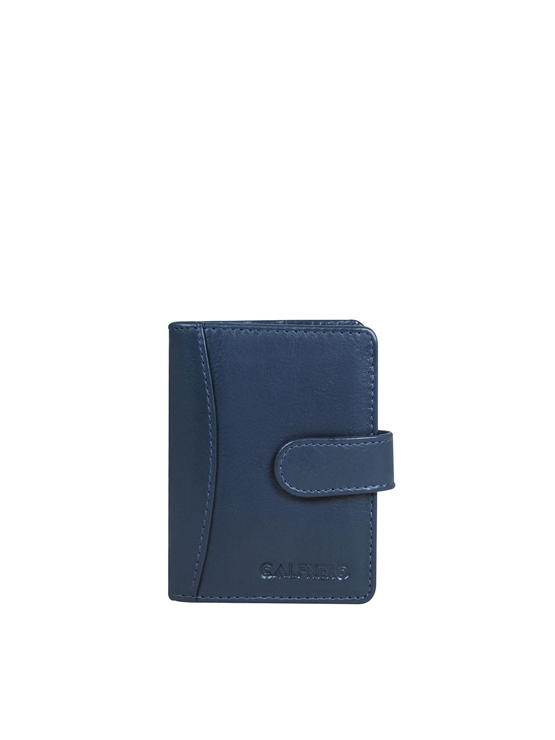 CALFNERO Unisex Navy Blue Leather Card Holder Price in India