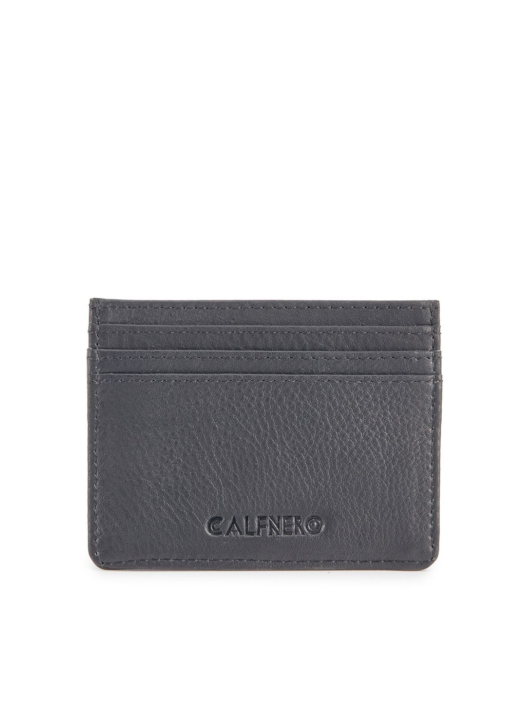 CALFNERO Unisex Black Leather Card Holder Price in India