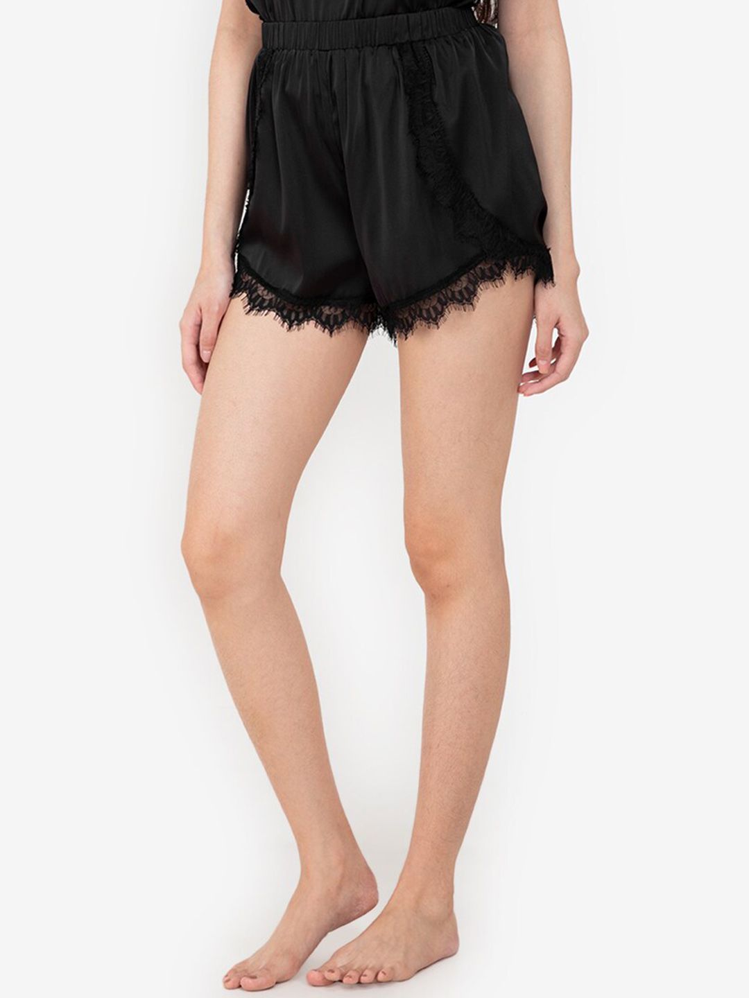 ZALORA BASICS Women Black Lounge Shorts Price in India