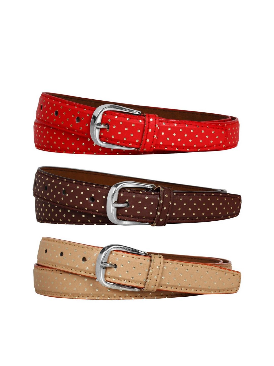 SIDEWOK Women Set of 3 Printed Belts Price in India