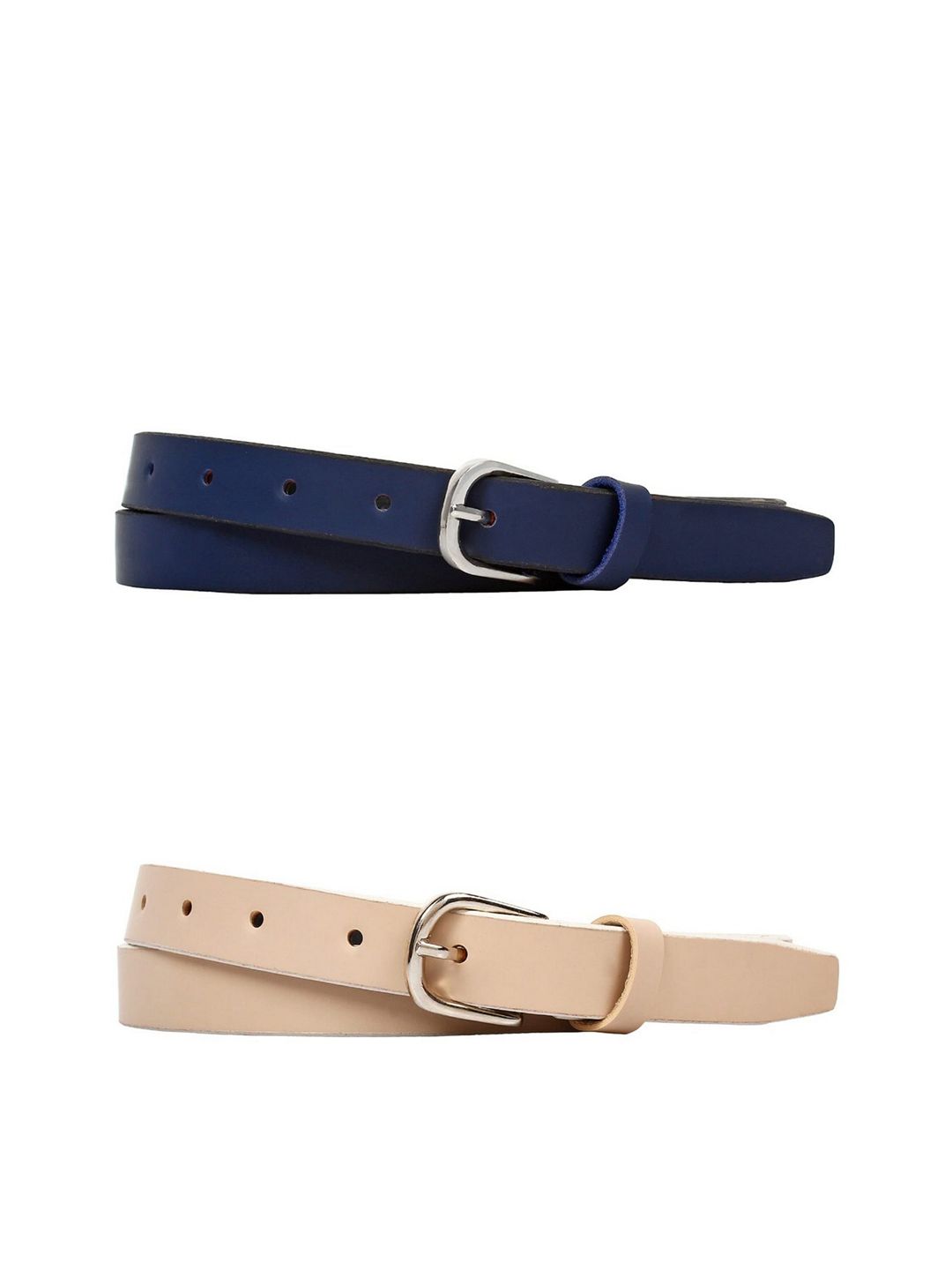 SIDEWOK Women Multicoloured Set of 2 Solid PU Belt Price in India