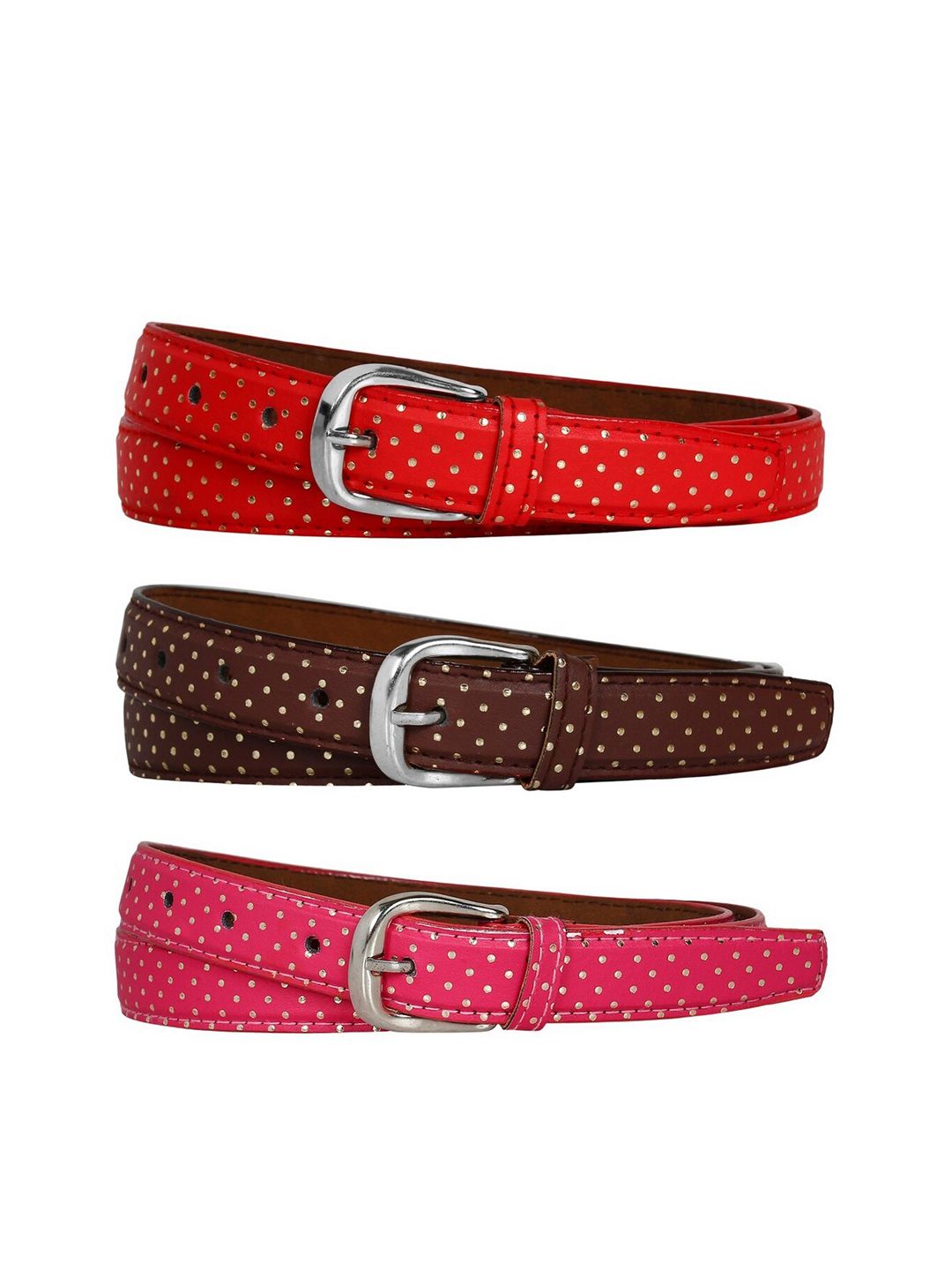 SIDEWOK Women Set of 3 Printed Belts Price in India