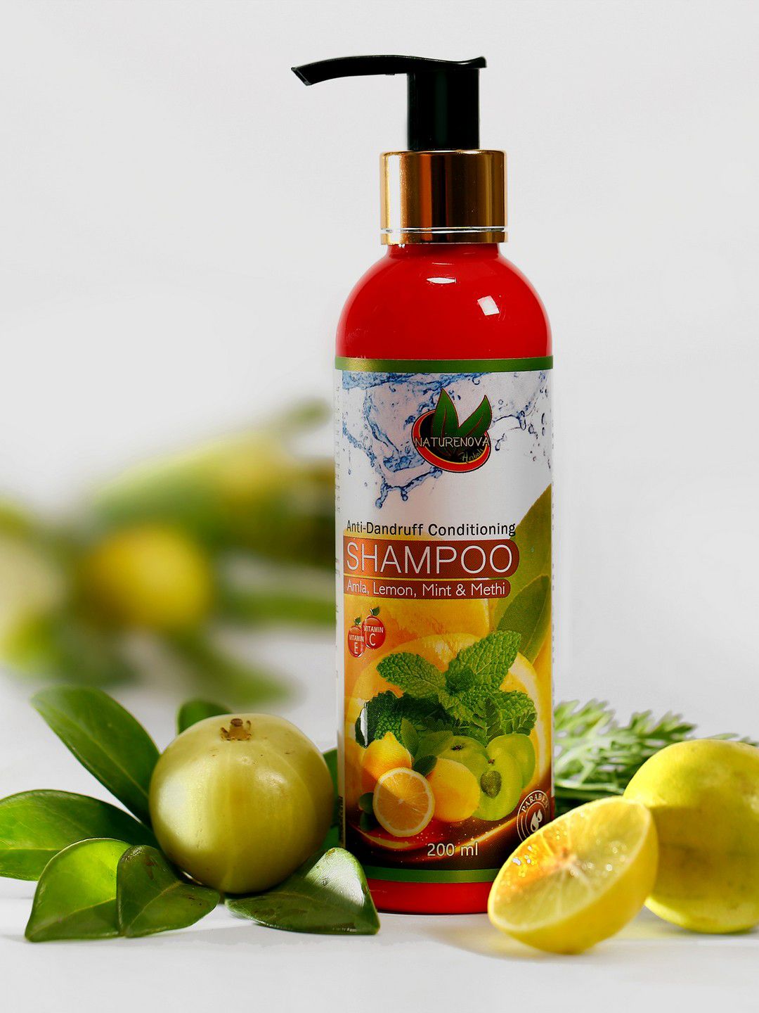 NatureNova Herbals Anti-Dandruff Conditioning Shampoo with Amla & Lemon - 200ml Price in India